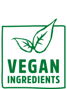 Icon "vegan ingredients" with illustrated leaves