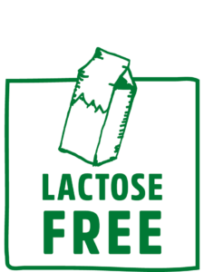 Icon "lactose free" with illustrated milk carton
