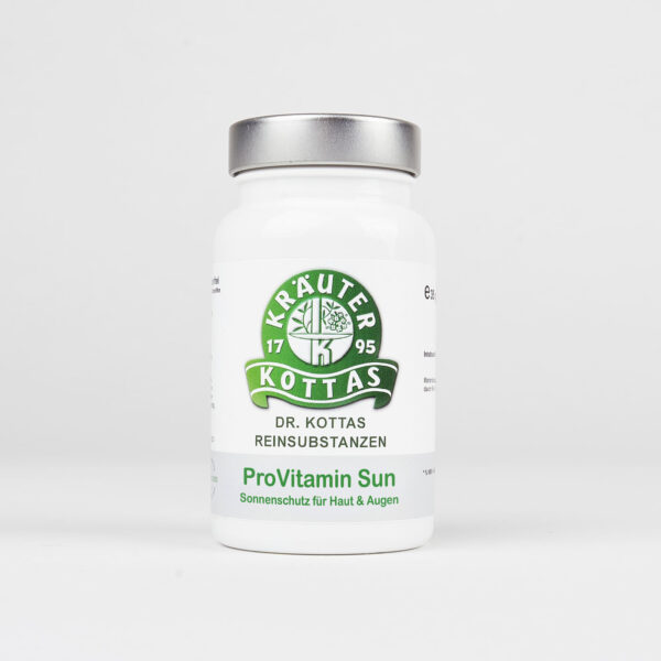 Weiße Dose mit grünem KOTTAS Logo und der Aufschrift ProVitamin Sun