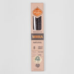 A packet of Sagrada Madre incense with Myrrh in brown sustainable packaging.