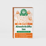 Eine Packung DR. KOTTAS Abwehrkräftetee mit Zistrose, Echinacea, Taigawurzel und Vitaminen.