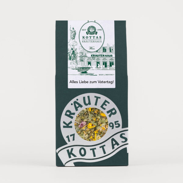 Grüne Packung KOTTAS Kräuterhaus Alles Liebe zum Vatertag Kräutertee