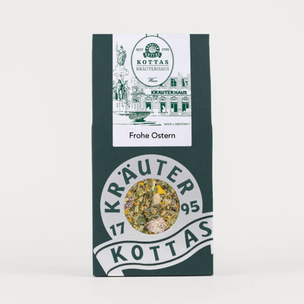 Grüne Packung KOTTAS Kräuterhaus Frohe Ostern Kräutertee