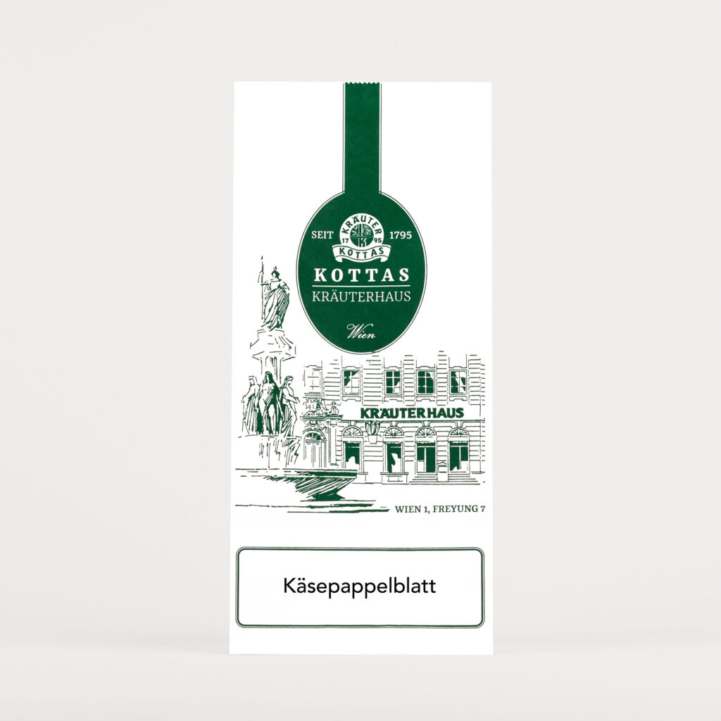 Weiße Packung KOTTAS Kräuterhaus Käsepappelblatt