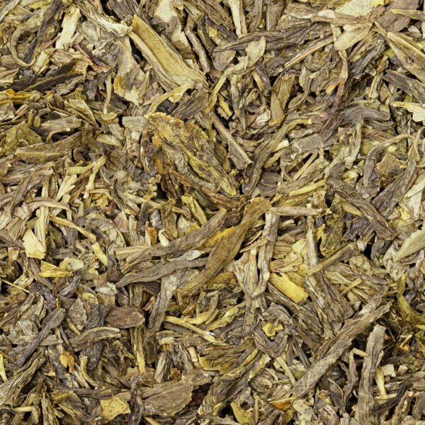 Nahaufnahme von Bio-Lung Ching Grüntee