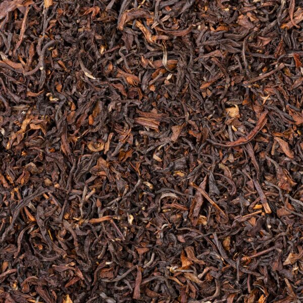 Nahaufnahme des getrockneten Darjeeling Schwarztees