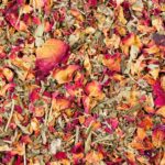 Nahaufnahme von Rosengarten Kräutermischung