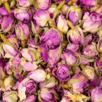 Nahaufnahme der getrockneten Rosenknospen