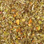 Nahaufnahme der Kräutermischung Trio Mentha