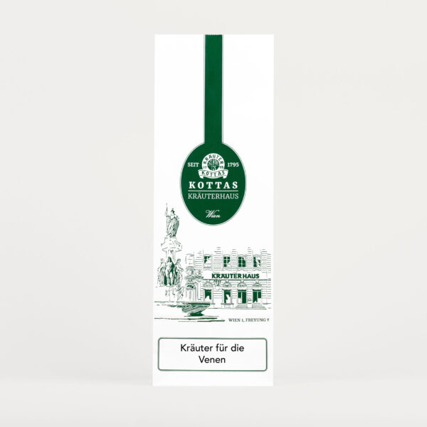 Weiße Packung KOTTAS Kräuterhaus Kräutertee für die Venen