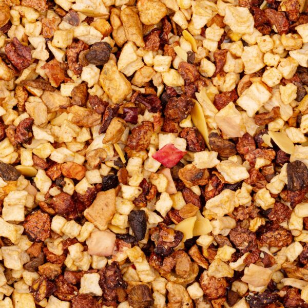 Nahaufnahme der getrockneten Früchteteemischung