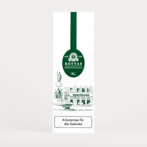 Weiße Packung KOTTAS Kräuterhaus Kräutertee für die Gelenke