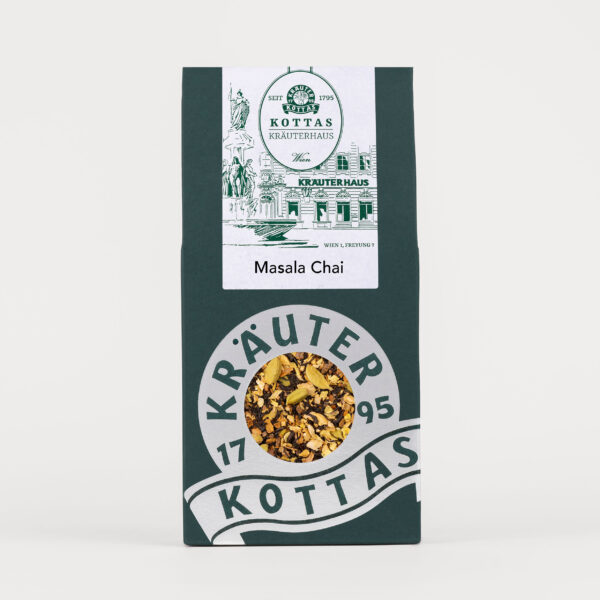 Grüne Packung KOTTAS Kräuterhaus Masala-Chai