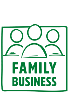 Icon ‘Family business’ with illustration of three people