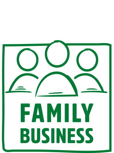 Icon ‘Family business’ with illustration of three people