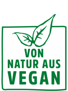 Icon "Von Natur aus vegan" mit illustrierten Blättern