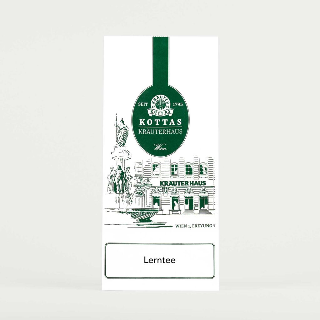 Weiße Packung KOTTAS Kräuterhaus Lerntee